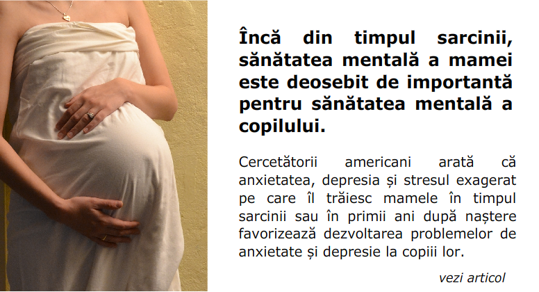 Sănătatea mentală a mamei este esențială pentru sănătatea mentală a copilului